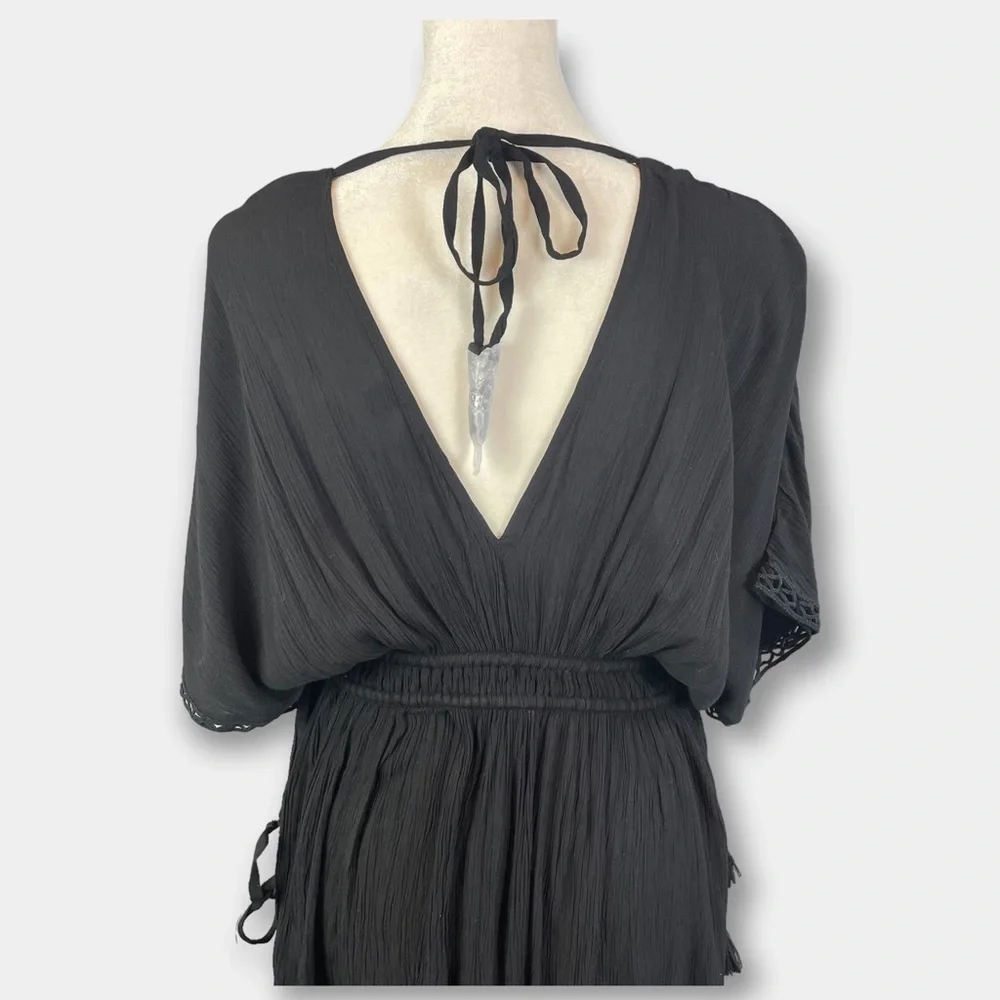 NWT Accessorize Lace Trim Maxi Dress Black Size XS - Picture 12 of 14